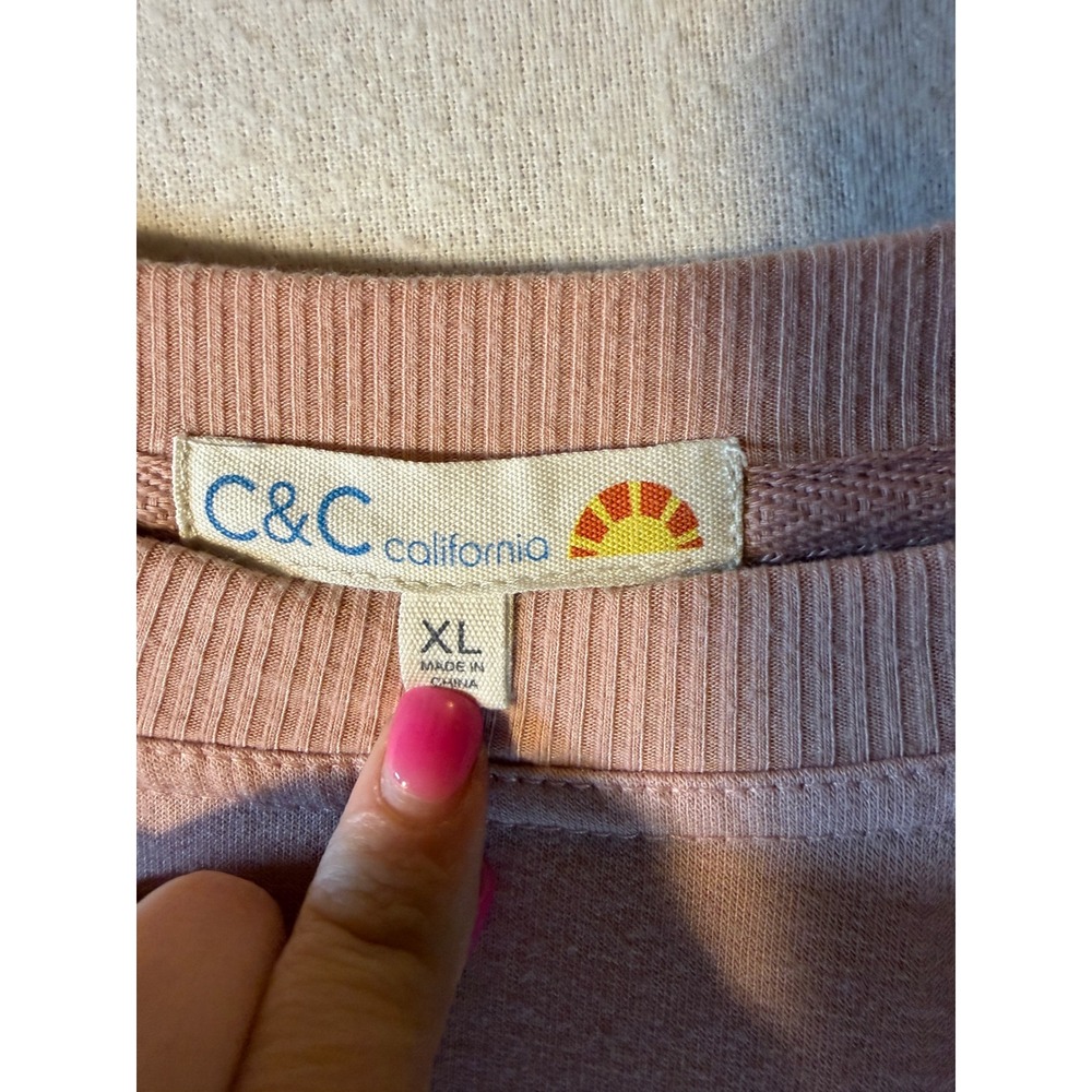 C&C California Pink Love‎ Graphic Sweatshirt Oversized XL - Picture 2 of 7